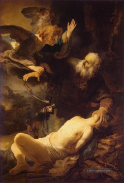 das Opfer von Abraham Rembrandt Ölgemälde